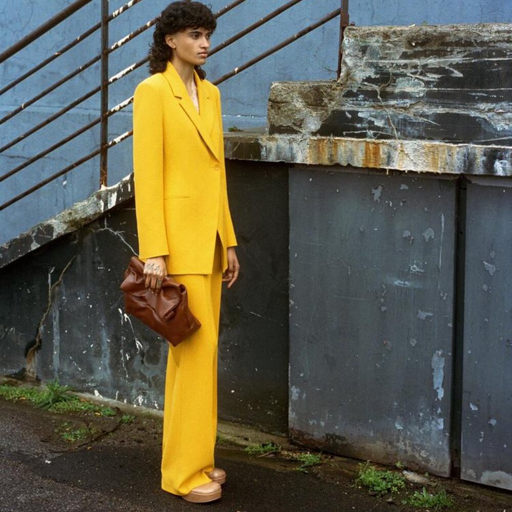 Zara Yellow Bloggers Suit - Brand New